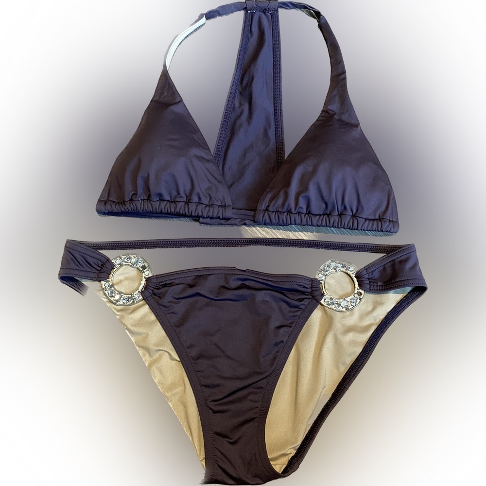 Victoria’s Secret Bathing Suit, Purple, Small Bottoms/Medium Top